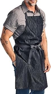 hedley & bennett Essential Apron - Heavy-Duty Denim Kitchen Apron with Pockets & Towel Loop - Professional Chef Workwear for Cooking & Grilling - Jack Navy