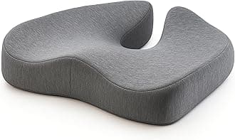 Coccyx Cushion Orthopedic Seat Memory Foam Cushion for Tailbone Pain Relief for Office/Home Chair (Up to 80Kg Weight Grey)