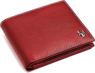 WildHorn Olive Leather Men's Wallet (WH2050) (Red)