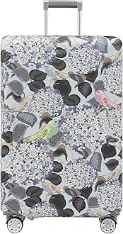 [TRAVEL KIN] Luggage Cover Washable Suitcase Protector Anti-Scratch Suitcase Cover Fits 18-32 Inch Luggage, Loving Hearts - Black