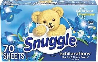 Snuggle Fabric Softener Dryer Sheets, Blue Iris & Ocean Breeze, 70 Count