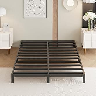9 Inch King Bed Frame with Rounded Corner Legs Heavy Duty Metal King Size Platform Bed Frame No Box Spring Needed, Easy Assembly, Noise Free, Black.