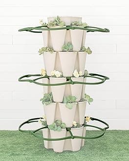 Set of 3 Plant Supports for Growing Tomatoes, Cucumbers, Peppers, Eggplant, and Squash Vertically in a Vertical Planter