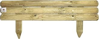 RUDDINGS WOOD 21cm Horizontal Fixed Garden Log Edging - Lawn Border Wooden Panel Edge