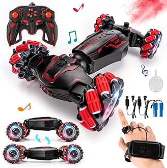 4WD Remote Control Car，Gesture Sensing RC Stunt Car，Double-Sided Vehicle 360° Rotation with Light and Music,Best Birthday Gifts for Kids,RC Cars for 6-12 yr Kids