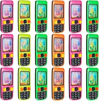 Gejoy 10 Pcs Handheld Water Ring Games Kids Party Favors Cellphone Water Ring Toss Game Goodie Bags Stuffers Party Favors for Kids Teenager Birthday Contest Prize (Cute)