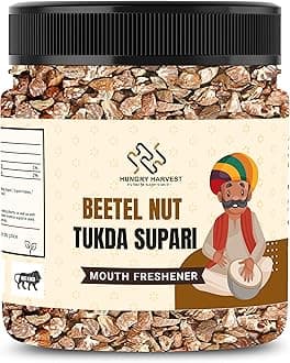 Hungry Harvest Supari Tukda/Betel Nut/Arecanut Bites |Kachhe Supari Tukda/Tukda Supari [Jar pack] (250 Grams (Pack of 1 of 250 Grams))