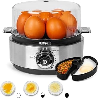 Electric Egg Boiler EB40 BK, Steamer for Eggs, Egg Cooking Machine, Automatic Egg Boiler Electronic Egg Poacher Machine for 7 Soft, Medium & Hard Boiled Eggs