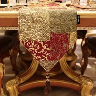 Table Runner with Tassels, Table Runner for Dining Room/Restaurant/Banquet/Festival Decoration (33x274cm, Patchwork)