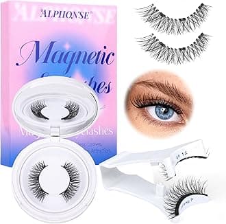 Reusable Magnetic Eyelashes without Eyeliner Cat Eye Magnetic Lashes with Clamp Natural Glueless False Eyelashes with Applicator ALPHONSE pestañas postizas magneticas