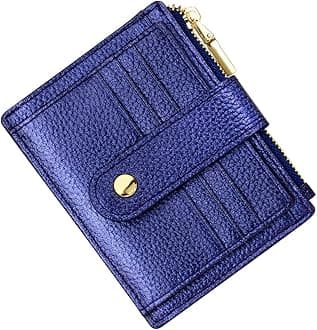 BTNEEU Men Women Leather Credit Card Holder RFID Blocking Slim Leather Wallet, Minimalist Card Holder Small Wallet with Coin Pocket, Thin Front Pocket Wallets with 9 Card Slots