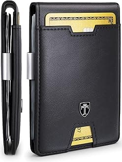 Mens Slim Wallet with Money Clip AUSTIN RFID Blocking Bifold Credit Card Holder for Men with Gift Box