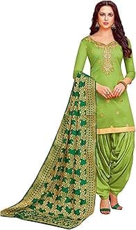 Women's Wear Heavy Chaderi slik Punjabi Shalwar Kameez Patiyala Suits Indian Pakistani Fancy Dress