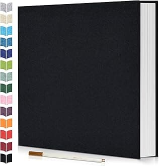 Artfeel Photo Album Self Adhesive Scrapbook,Large Photo Book for 4x6,5x7,8x10 Pictures,DIY Album for Baby Wedding Family Travel Birthday,with Metallic Pen and Scraper