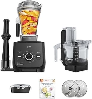 Vitamix Ascent X2 SmartPrep Kitchen System with Food Processor Accessories, 40 oz Kitchen Container with Automatic Detection Mechanism, Black