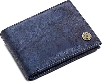 WildHorn Olive Leather Men's Wallet (WH2050), BLUE ANTIQUE, Classic
