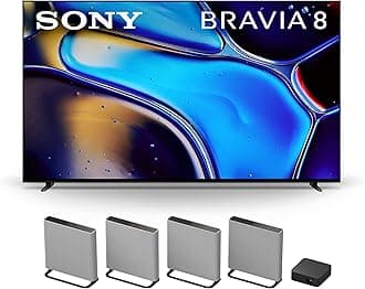 Sony 77 Inch OLED 4K Ultra HD TV BRAVIA 8 Smart Google TV with Dolby Vision HDR and Exclusive Features for PlayStation® 5 (K-77XR80), 2024 Model BRAVIA Theater Quad