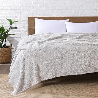 Ultra Soft Fleece Sherpa Blanket King Size, Lightweight Cozy Pattern Reversible Bed Blanket for All Season,2 Tones Ombre Light Brown,104”x90”