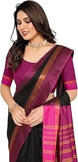 VJ Fashion Women Kerala Silk Blend Saree With Blouse Piece_freesize