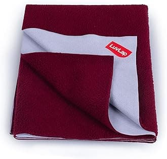 Luv Lap Instadry Extra Absorbent Quick Dry Sheet for baby, Baby Bed Protector, Waterproof baby sheet, 0m+ - Extra Large, 140 x 200cm (Maroon)