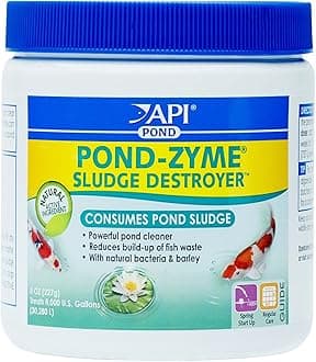 POND-ZYME SLUDGE DESTROYER Pond Cleaner With Natural Pond Bacteria And Barley, 8oz container (146)