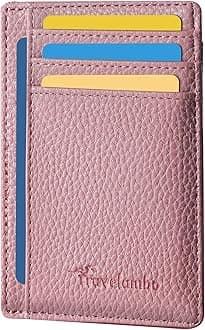 Front Pocket Minimalist Leather Slim Wallet RFID Blocking Medium Size