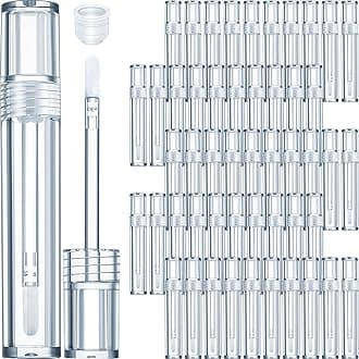 Hsei 50 Pcs Empty Lip Gloss Tubes with Wand Bulk Heavy Duty Clear Lips Balm Containers Refillable Lipstick Tubes with Rubber Stoppers for Travel Cosmetic DIY Makeup Gift Supply(5 ml,50 Pcs)