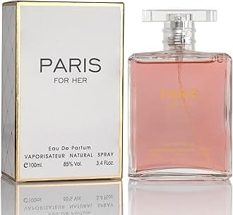 Paris For Her Eau de Parfum Spray Perfume, Fragrance for Women – Daywear Casual Daily Cologne, 3.4 Oz Bottle – Long-Lasting Scent, Ideal Beauty Gift for Birthday, Anniversary