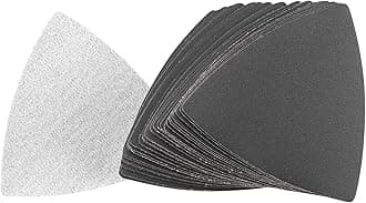 30PCS 400 Grit Triangle Sanding Pad, Silicone Carbide Hook and Loop Sanding Pads fit 3-1/2" Oscillating Multi-Tool, Electrostatic Sand Planting Triangle Sandpaper for Wet and Dry Use