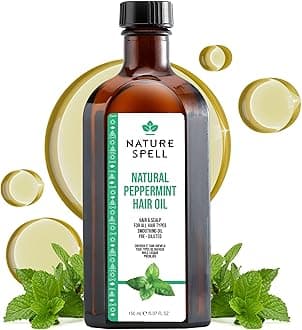 Peppermint Oil for Hair & Skin 150ml, Hair Oil For Dry Damaged Hair & Itchy Scalp, Body Oil To Improve Skin Texture, Made In The UK