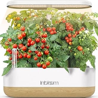 Hydroponics Growing System 12 Pods, Indoor Herb Garden with LEDs Full-Spectrum Plant Grow Light, Water Shortage Alarm, Automatic Timer, Height Adjustable,Gardening Gifts for Women, White