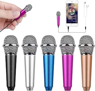Uniwit® Mini Portable Vocal/Instrument Microphone For Mobile phone laptop Notebook Apple iPhone Sumsung Android With Holder Clip - Rose Red