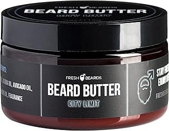 Fresh BeardsCity Limit Beard Butter - Teakwood & Lavender Fragrance - Scented Mens Beard and Mustache Conditioner - Natural Soothing Anti-Itch Moisturizer & Softener for Healthy Beard Growth