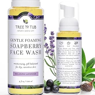 Sensitive Skin Face Wash for Dry Skin - Moisturizing Gentle Face Cleanser for Women & Men, Hydrating Foaming Facial Cleanser, Daily Face Soap w/Organic Aloe Vera, All Natural Lavender Oil