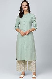 Women's Cotton Solid Readymade Salwar Suit Set