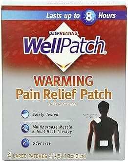 Wellpatch Warming Pain Relief Pads, 4 Count (Pack of 2)