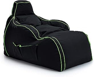 Video Gaming Bean Bag Lounger Chair | Indoor Living Room | Side Pockets for Controllers | Headset Holder | Ergonomic Design for Relaxed Gamer (Fel Magic)