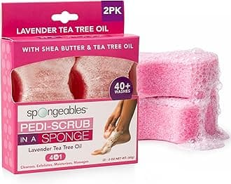 Spongeables Pedi Scrub Foot Exfoliating 20+ Wash Sponge