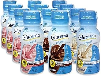 Niro Assortment | Glucerna Original Shake | Rich Chocolate, Homemade Vanilla, and Creamy Strawberry Flavors | Included one Niro beverage sleeve | 12 Pack