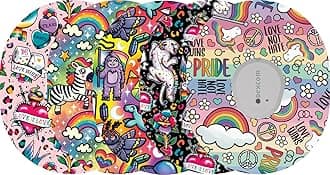 Glucomart Adhesive Patches for Dexcom G7, Stelo & Infusion Sets – 5-Pack Waterproof, Sweatproof CGM Overpatches – Hypoallergenic CGM Patches (Pride)