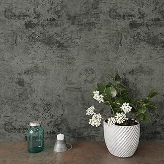 VaryPaper 15.7''x315'' Industrial Cracked Concrete Wallpaper Peel and Stick Grey Concrete Contact Paper for Countertops Waterproof Self Adhesive Vinyl Cement Removable Wallpaper for Bathroom Bedroom