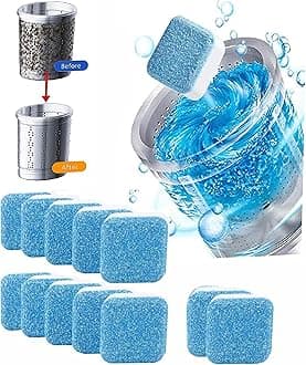 12Pcs Washing Machine Deep Cleaner Tablet for All Company’s Front and Top Load Machine, Descaling Powder Lavender Fragrance Tablet for Perfectly Cleaning of Tub & Drum Stain Remover Washer