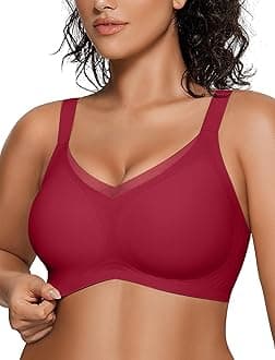 Womens Wireless Bras V Mesh Comfortable Bralette Supportive Tshirt Bra No Underwire Seamless Push Up Everyday Bras
