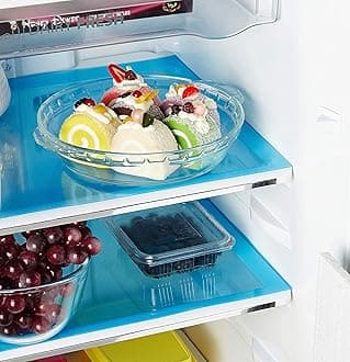 Kuber Industries Solid 6 Pieces PVC Refrigerator/Fridge Multipurpose Drawer Mat Set(Blue)-CTKTC32287