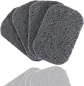 Soap Saver Pads, Non-Slip Soap Holder Pad, Self Draining Soap Bar Holder Pads, Soap Saver Dish for Shower Kitchen Bathroom Travel Hotel Cleaning Supplies (Gray, 4)