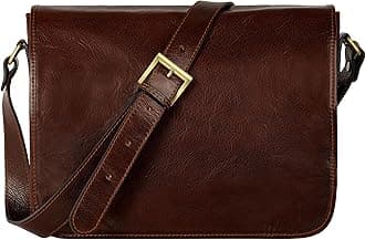 Leather Messenger Bag for Men, Handmade Crossbody Bag, Shoulder Bag Made in Italy