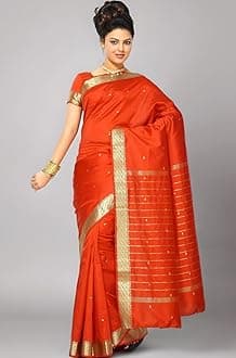 Womens Indian Ethnic Traditional Banarasi Art Silk Saree Sari Wrap Fabric Dress Drape