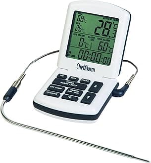 ETI ChefAlarm Professional Cooking Thermometer, Probe and Timer for Oven, Smoker, BBQ, Meats, Bread