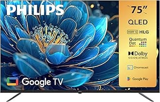 75inch 8100 series Smart QLED Google TV 75PQT8169/56, Dolby Vision/HDR 10/HLG/HDMI 2.1 Google Voice Assistant, Youtube, Netflix,Shahid, 1 Year Warranty
