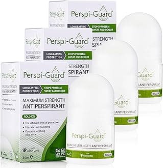 – Perspi-Guard Maximum Strength Antiperspirant Roll On Deodorant for Men & Women, Excessive Sweating, Hyperhidrosis Treatment, Unscented, 30 ml, 3-Pack